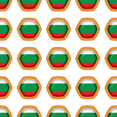 Pattern cookie with flag country Bulgaria in tasty biscuit, pattern cookie consist of flag country Bulgaria on natural biscuit, fresh biscuit cookie with flag country Bulgaria it pattern sweet food