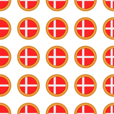 Pattern cookie with flag country Denmark in tasty biscuit, pattern cookie consist of flag country Denmark on natural biscuit, fresh biscuit cookie with flag country Denmark it new pattern sweet food
