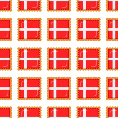 Pattern cookie with flag country Denmark in tasty biscuit, pattern cookie consist of flag country Denmark on natural biscuit, fresh biscuit cookie with flag country Denmark it new pattern sweet food