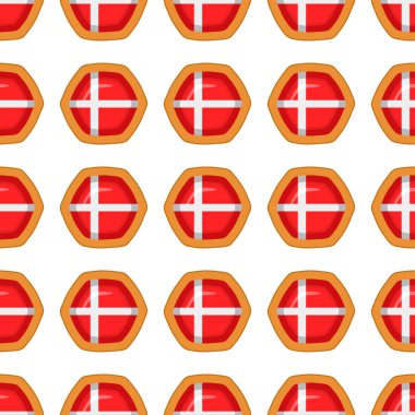 Pattern cookie with flag country Denmark in tasty biscuit, pattern cookie consist of flag country Denmark on natural biscuit, fresh biscuit cookie with flag country Denmark it new pattern sweet food