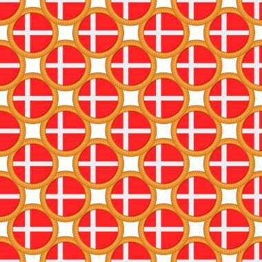 Pattern cookie with flag country Denmark in tasty biscuit, pattern cookie consist of flag country Denmark on natural biscuit, fresh biscuit cookie with flag country Denmark it new pattern sweet food
