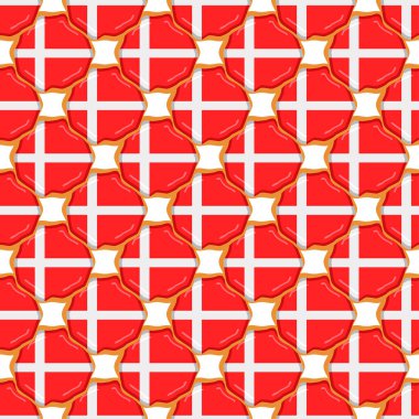 Pattern cookie with flag country Denmark in tasty biscuit, pattern cookie consist of flag country Denmark on natural biscuit, fresh biscuit cookie with flag country Denmark it new pattern sweet food
