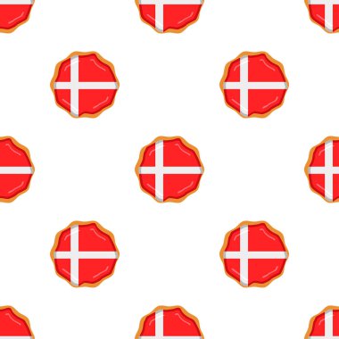 Pattern cookie with flag country Denmark in tasty biscuit, pattern cookie consist of flag country Denmark on natural biscuit, fresh biscuit cookie with flag country Denmark it new pattern sweet food
