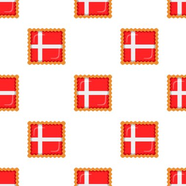 Pattern cookie with flag country Denmark in tasty biscuit, pattern cookie consist of flag country Denmark on natural biscuit, fresh biscuit cookie with flag country Denmark it new pattern sweet food