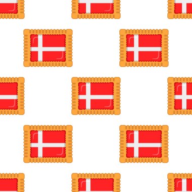 Pattern cookie with flag country Denmark in tasty biscuit, pattern cookie consist of flag country Denmark on natural biscuit, fresh biscuit cookie with flag country Denmark it new pattern sweet food