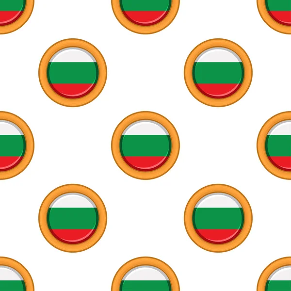Biscuit Modèle Avec Pays Pavillon Bulgarie Biscuit Savoureux Biscuit Modèle — Image vectorielle