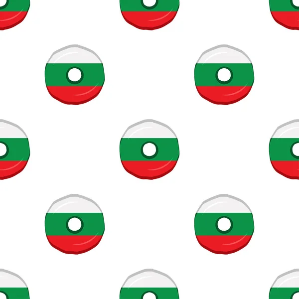 Musterkeks Mit Flaggenland Bulgarien Leckerem Keks Musterkeks Bestehen Aus Flaggenland — Stockvektor