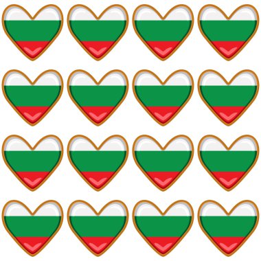 Pattern cookie with flag country Bulgaria in tasty biscuit, pattern cookie consist of flag country Bulgaria on natural biscuit, fresh biscuit cookie with flag country Bulgaria it pattern sweet food