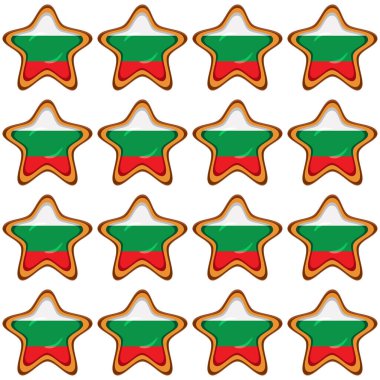 Pattern cookie with flag country Bulgaria in tasty biscuit, pattern cookie consist of flag country Bulgaria on natural biscuit, fresh biscuit cookie with flag country Bulgaria it pattern sweet food