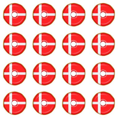 Pattern cookie with flag country Denmark in tasty biscuit, pattern cookie consist of flag country Denmark on natural biscuit, fresh biscuit cookie with flag country Denmark it new pattern sweet food