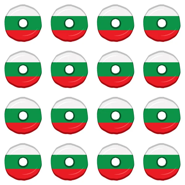 Печиво Прапором Болгарія Смачному Печиво Фігурне Печиво Складається Країни Прапора — стоковий вектор