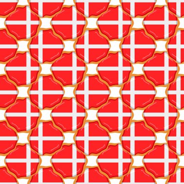 Pattern cookie with flag country Denmark in tasty biscuit, pattern cookie consist of flag country Denmark on natural biscuit, fresh biscuit cookie with flag country Denmark it new pattern sweet food