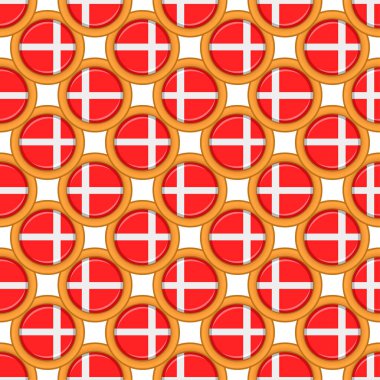 Pattern cookie with flag country Denmark in tasty biscuit, pattern cookie consist of flag country Denmark on natural biscuit, fresh biscuit cookie with flag country Denmark it new pattern sweet food