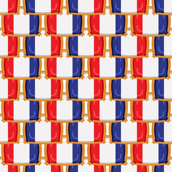 Шаблон Печенье Флагом Страны Франция Вкусное Печенье Шаблон Печенье Состоят — стоковый вектор
