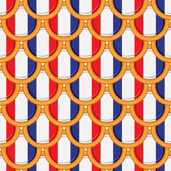 Vzor Cookie Vlajkou Země Francie Chutné Sušenky Vzor Cookie Skládají — Stockový vektor