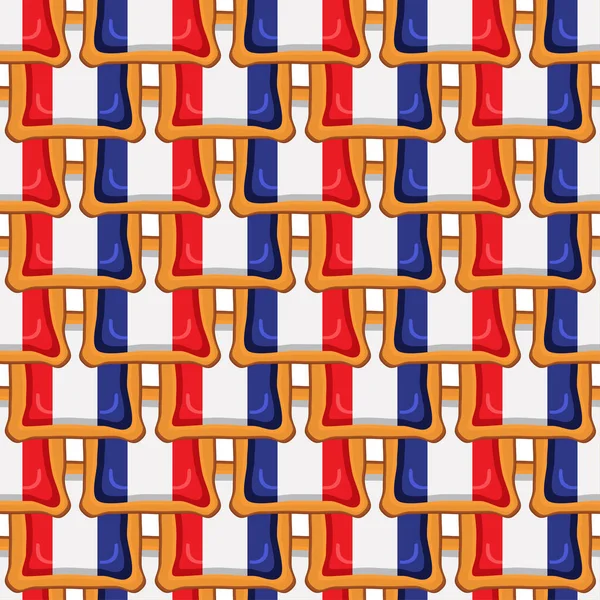 Galleta Patrón Con País Bandera Francia Sabrosa Galleta Galleta Patrón — Archivo Imágenes Vectoriales