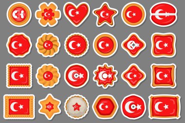 Bayrak ülkesi Türkiye ile ev yapımı kurabiye lezzetli bisküvi, kurabiye Türkiye 'nin doğal bisküvisi üzerindeki işaret bayrağı ülkesi Türkiye' den, bayrak ülkesi Türkiye ile taze bisküvilerden oluşuyor.