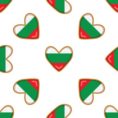 Pattern cookie with flag country Bulgaria in tasty biscuit, pattern cookie consist of flag country Bulgaria on natural biscuit, fresh biscuit cookie with flag country Bulgaria it pattern sweet food