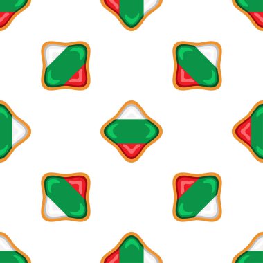 Pattern cookie with flag country Bulgaria in tasty biscuit, pattern cookie consist of flag country Bulgaria on natural biscuit, fresh biscuit cookie with flag country Bulgaria it pattern sweet food