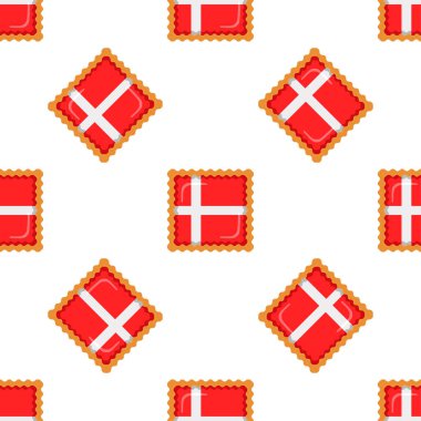 Pattern cookie with flag country Denmark in tasty biscuit, pattern cookie consist of flag country Denmark on natural biscuit, fresh biscuit cookie with flag country Denmark it new pattern sweet food