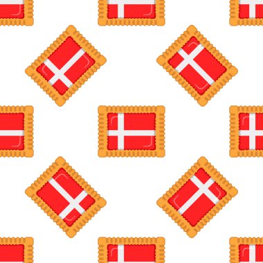 Pattern cookie with flag country Denmark in tasty biscuit, pattern cookie consist of flag country Denmark on natural biscuit, fresh biscuit cookie with flag country Denmark it new pattern sweet food