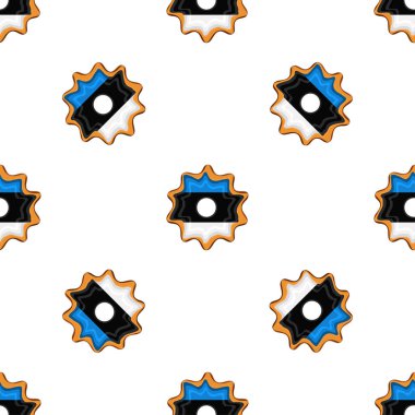 Pattern cookie with flag country Estonia in tasty biscuit, pattern cookie consist of flag country Estonia on natural biscuit, fresh biscuit cookie with flag country Estonia it new pattern sweet food