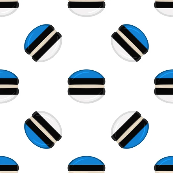 Mönsterkaka Med Flaggland Estland Välsmakande Kex Mönsterkaka Består Flaggland Estland — Stock vektor