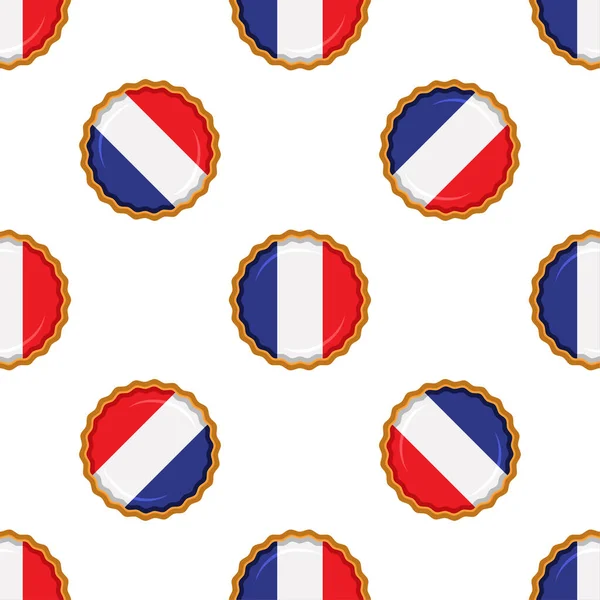 맛있는 비스킷에 플래그 컨트리 프랑스를 비스킷 프랑스 나라를 구성하는 프랑스 — 스톡 벡터