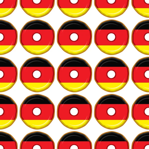 Mönsterkaka Med Flaggland Tyskland Välsmakande Kex Mönster Kaka Består Flaggland — Stock vektor