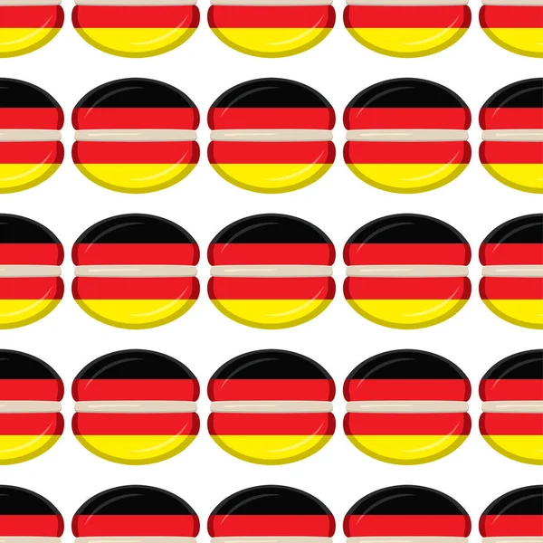 Modello Biscotto Con Bandiera Paese Germania Gustoso Biscotto Modello Biscotto — Vettoriale Stock