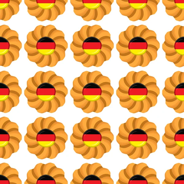 Musterkeks Mit Flaggenland Deutschland Leckerem Keks Musterkeks Bestehend Aus Flaggenland — Stockvektor