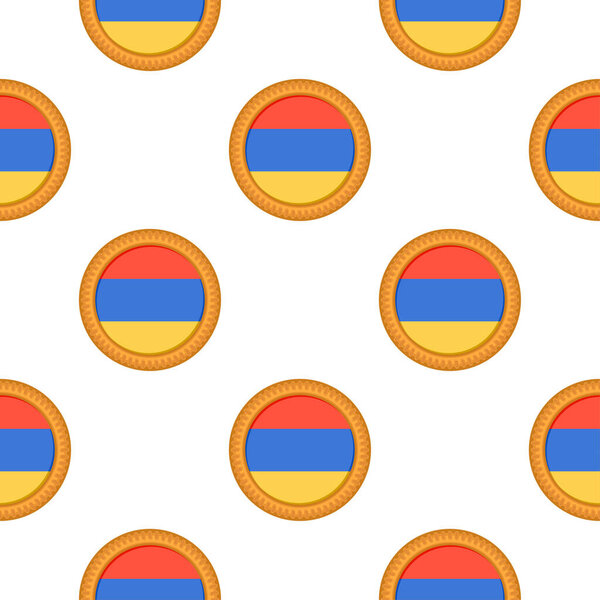 Шаблон печенье с флагом страны Армения в вкусном печенье, шаблон печенье состоят из флага страны Армения на натуральном печенье, свежее печенье с флагом страны Армения творческий шаблон сладкая еда