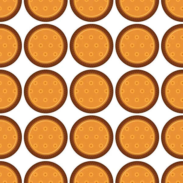 Pattern Homemade Cookie Different Taste Pastry Biscuit Pattern Cookie Consist — Archivo Imágenes Vectoriales