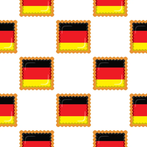 Musterkeks Mit Flaggenland Deutschland Leckerem Keks Musterkeks Bestehend Aus Flaggenland — Stockvektor