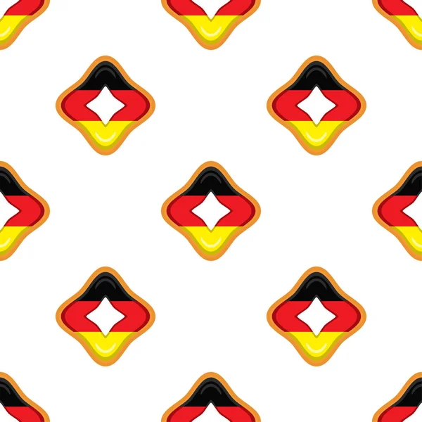Biscuit Motifs Avec Pays Pavillon Allemagne Biscuit Savoureux Biscuit Motifs — Image vectorielle