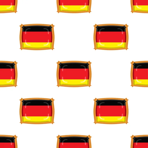 Patroonkoekje Met Vlaggenland Duitsland Smakelijk Koekje Patroonkoekje Bestaat Uit Vlaggenland — Stockvector