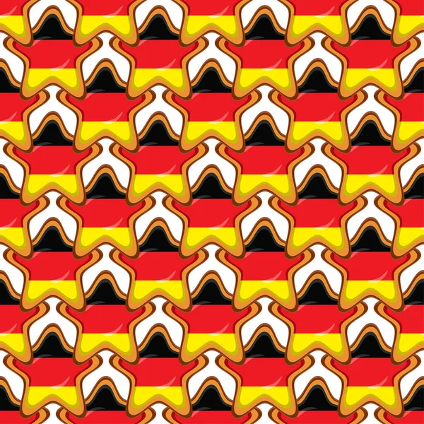 Патерн Печиво Країною Прапором Німеччина Смачному Печиво Патерн Печиво Складається — стоковий вектор