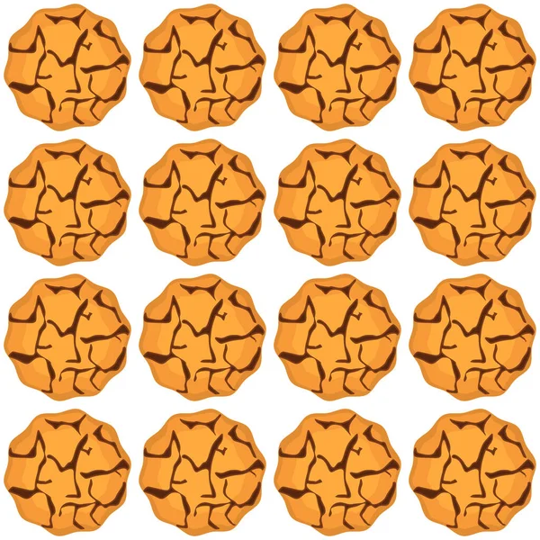 Pattern Homemade Cookie Different Taste Pastry Biscuit Pattern Cookie Consist — Archivo Imágenes Vectoriales
