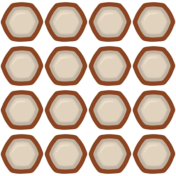 Pattern Homemade Cookie Different Taste Pastry Biscuit Pattern Cookie Consist — Stockvector