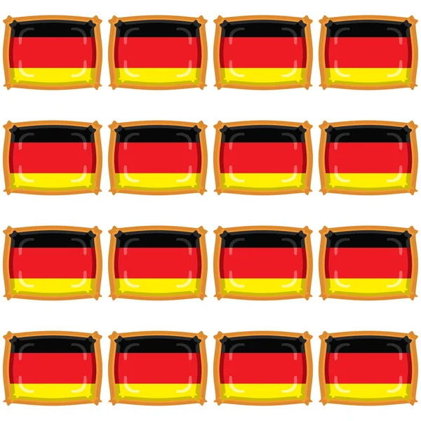 Πατέ Μπισκότο Σημαία Χώρα Γερμανία Νόστιμο Μπισκότο Μοτίβο Cookie Αποτελούνται — Διανυσματικό Αρχείο