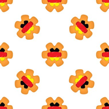 Lezzetli bisküviler içinde bayrak ülkesi Almanya ile desenli kurabiye, doğal bisküviler üzerinde bayrak ülkesi Almanya 'dan alınan taze bisküvi, bayrak ülkesinden alınan yaratıcı tatlı yiyecekler.