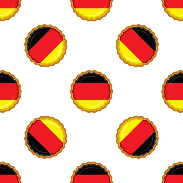 Шаблон Печенье Флагом Страны Германия Вкусное Печенье Шаблон Печенье Состоят — стоковый вектор