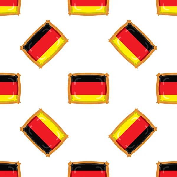 Galleta Patrón Con País Bandera Alemania Galleta Sabrosa Galleta Patrón — Archivo Imágenes Vectoriales