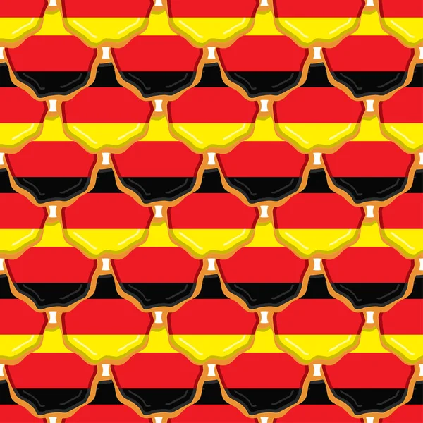 Шаблон Печенье Флагом Страны Германия Вкусное Печенье Шаблон Печенье Состоят — стоковый вектор