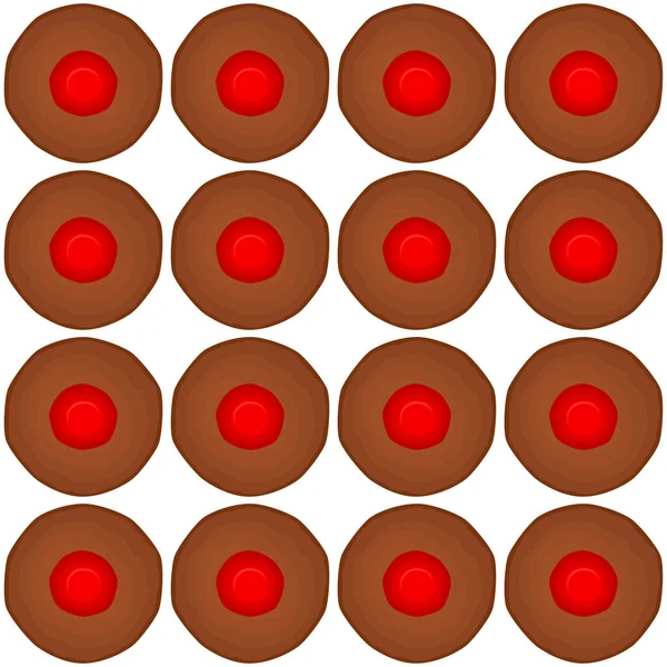 Pattern Homemade Cookie Different Taste Pastry Biscuit Pattern Cookie Consist —  Vetores de Stock