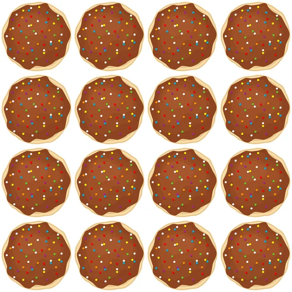 Pattern Homemade Cookie Different Taste Pastry Biscuit Pattern Cookie Consist — Stockvektor