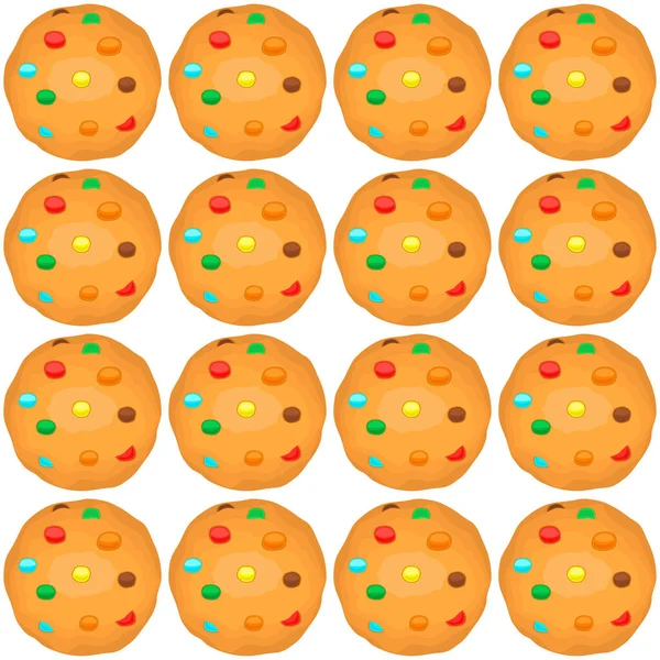 Pattern Homemade Cookie Different Taste Pastry Biscuit Pattern Cookie Consist — Stock vektor