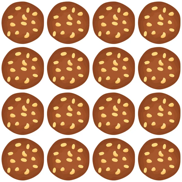 Pattern Homemade Cookie Different Taste Pastry Biscuit Pattern Cookie Consist — Vettoriale Stock