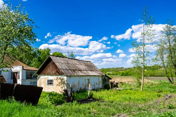 Beautiful Old Abandoned Building Farm House Countryside Natural Background Photography — Zdjęcie stockowe
