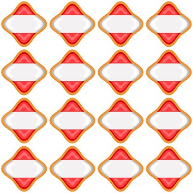 Lezzetli bisküvi içinde Letonya bayrağı olan desenli kurabiye, doğal bisküvi üzerine Letonya bayrağı olan desenli kurabiye, bayrak ülkesi Letonya yaratıcı tatlı yemek desenli taze bisküvi